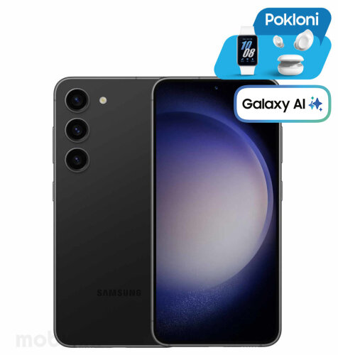 Samsung Galaxy S23 8GB/128GB: crni, mobitel + Fit3 i Buds FE POKLON