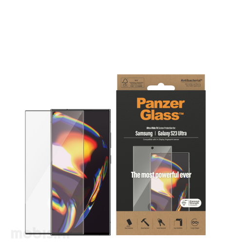 PanzerGlass zaštitno staklo Samsung Galaxy S23 Ultra Wide Fit: antibakterijsko