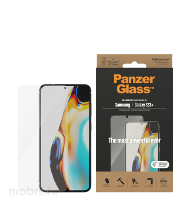 PanzerGlass zaštitno staklo Samsung Galaxy S23+ Wide Fit: antibakterijsko