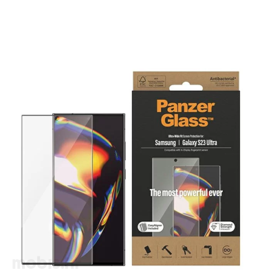 PanzerGlass zaštitno staklo Samsung Galaxy S23 Ultra FP Wide Fit: antibakterijsko