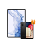 Samsung Galaxy Tab S8 5G: sivi + Galaxy A02s