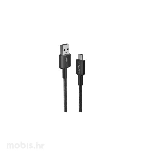 Anker 322 USB-A To USB-C Cable Nylon, 1.8M kabel, crni