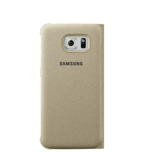 Samsung Galaxy S6 Flip Wallet (Fabric) torbica zlatna