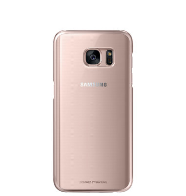 Samsung Galaxy S7 Clear Cover torbica pink zlatna