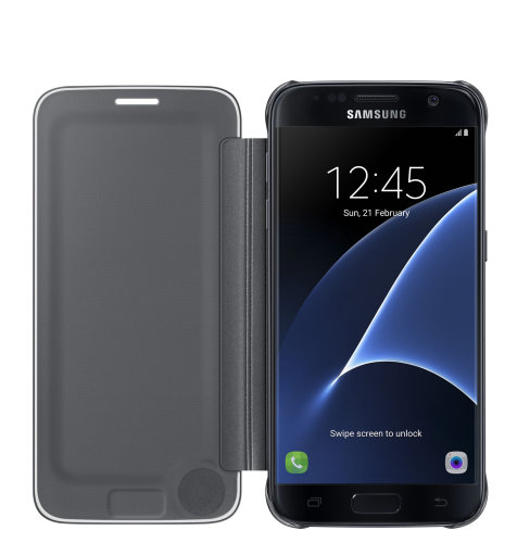 Samsung Galaxy S7 Clear View Cover torbica crna