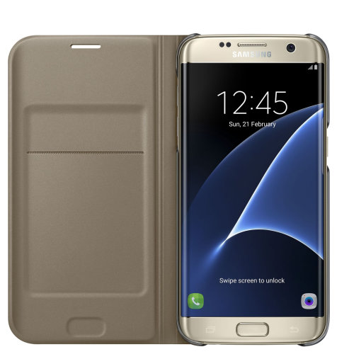 Samsung Galaxy S7 Edge Flip Wallet torbica zlatna