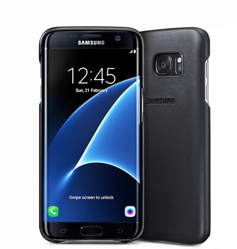 Samsung Galaxy S7 Edge kožna torbica crna
