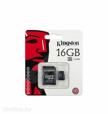 Kingston memorijska microSD 16GB: HC CLASS 10 UHS + 1AD TS