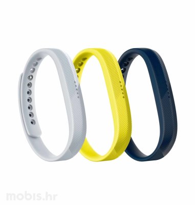 Fitbit Flex 2 narukvica sport L (3 komada): siva, žuta, plava