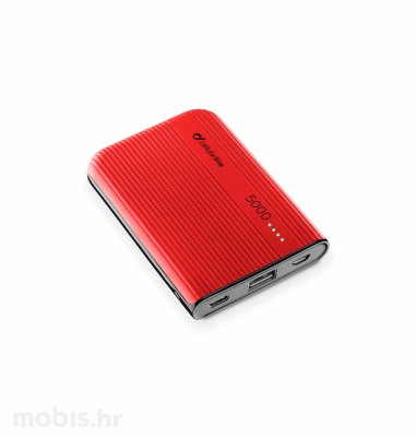 Cellularline prijenosna baterija 5000 mAh: crvena