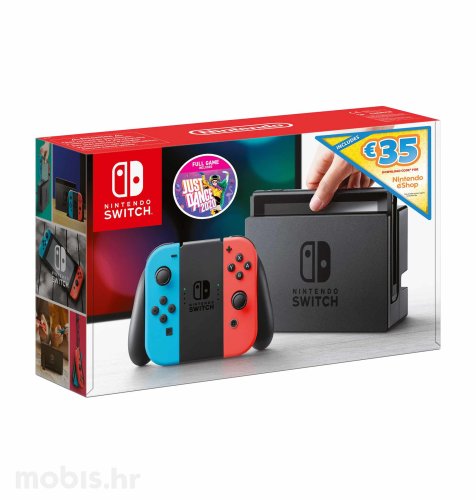 Nintendo Switch Joy-Con: crvena i plava Had + Just Dance 2020 + 35 GBP voucher bundle