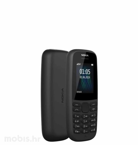 Nokia 105 (2019) dual SIM: crna