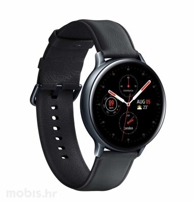 Samsung Galaxy Watch Active 2 (R820): crni kožni remen