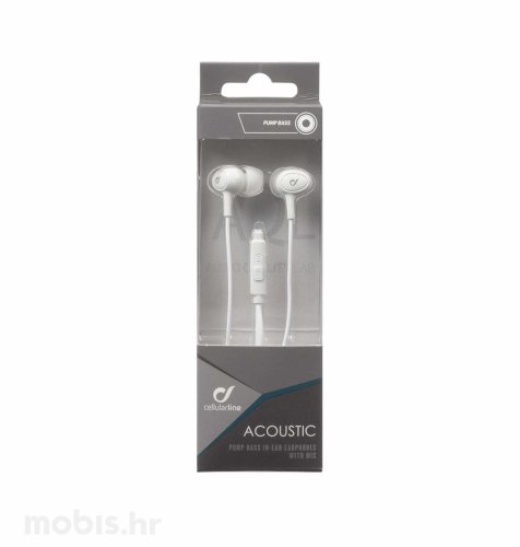 Cellularline AQL Acoustic slušalice: bijele