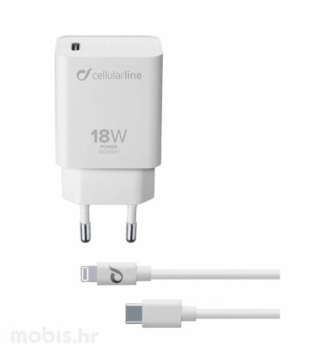 Cellularline punjač i kabel Apple USB-C C-MFI