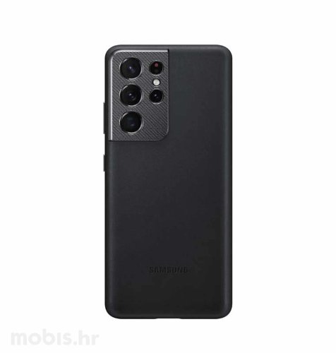 Kožna zaštita za Samsung Galaxy S21 Ultra: crna