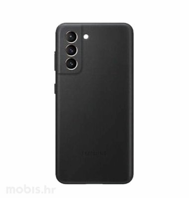 Kožna zaštita za Samsung Galaxy S21: crna