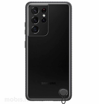 Prozirna maska za Samsung Galaxy S21 Ultra: crna
