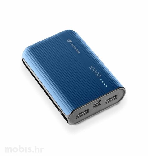 Cellularline prijenosna baterija 10000 mAh: plava