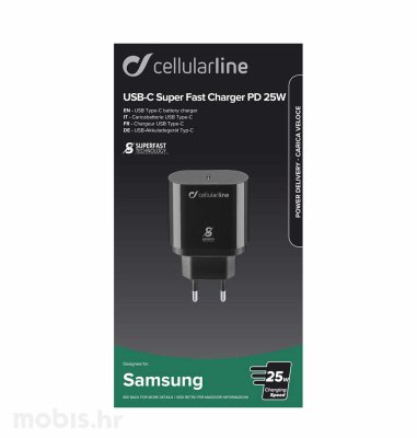 Cellularline adapter za Samsung Type–C 25 W
